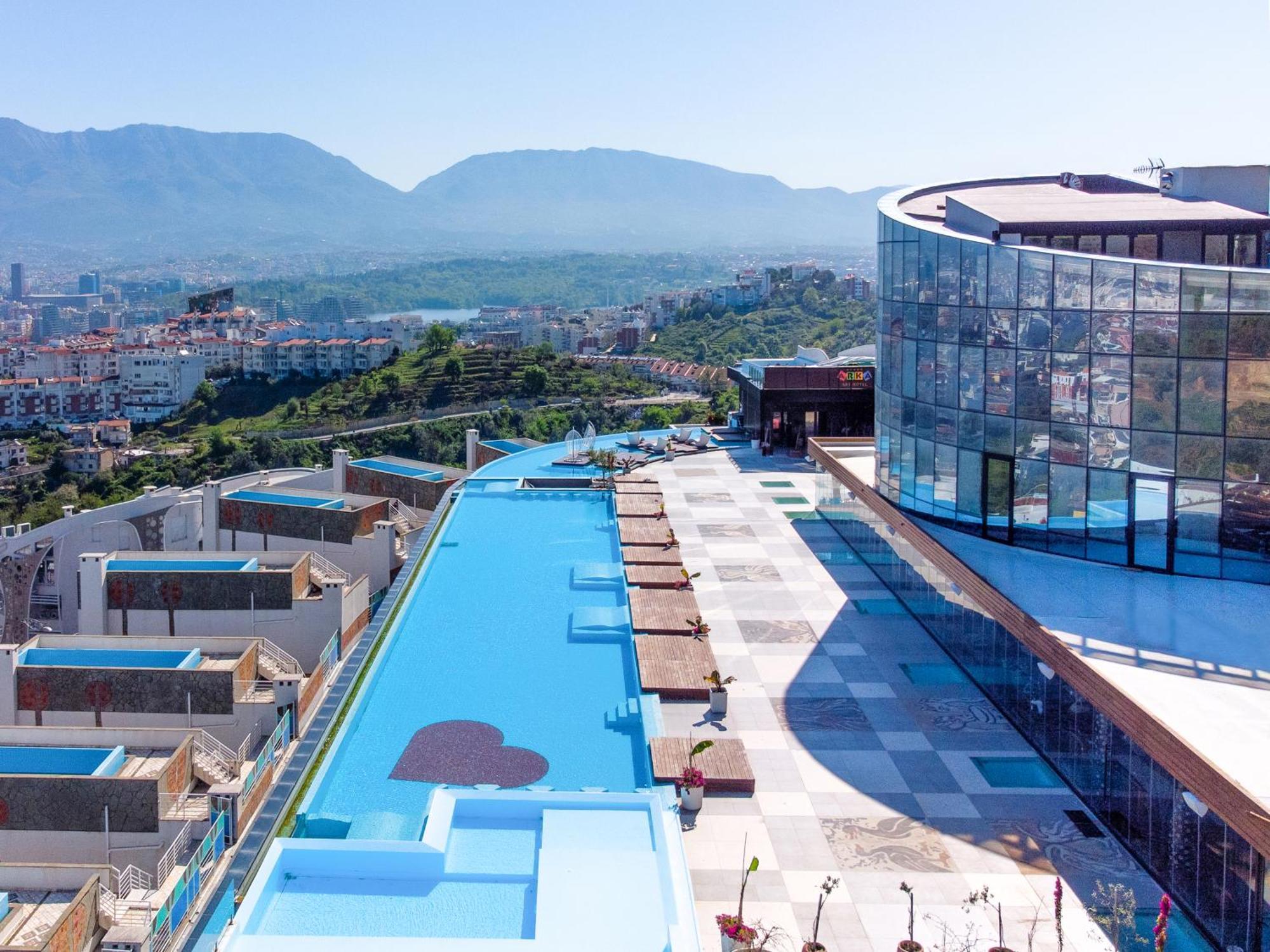 Arka Art Hotel Tiranë Ngoại thất bức ảnh Skyline